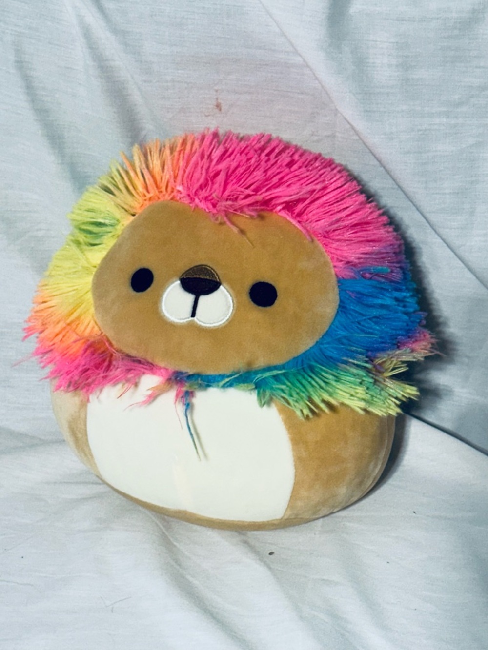 Squishmallow Rainbow Mane Plush Hedgehog Plush Toy
